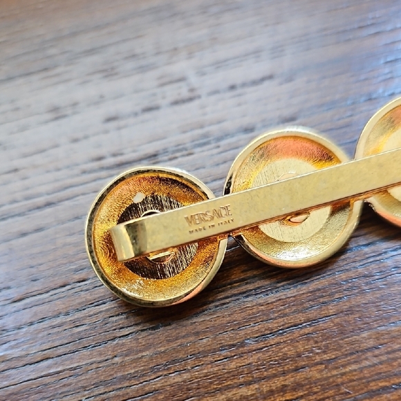 Versace Gold Medusa Hair Clip - Picture 11 of 14